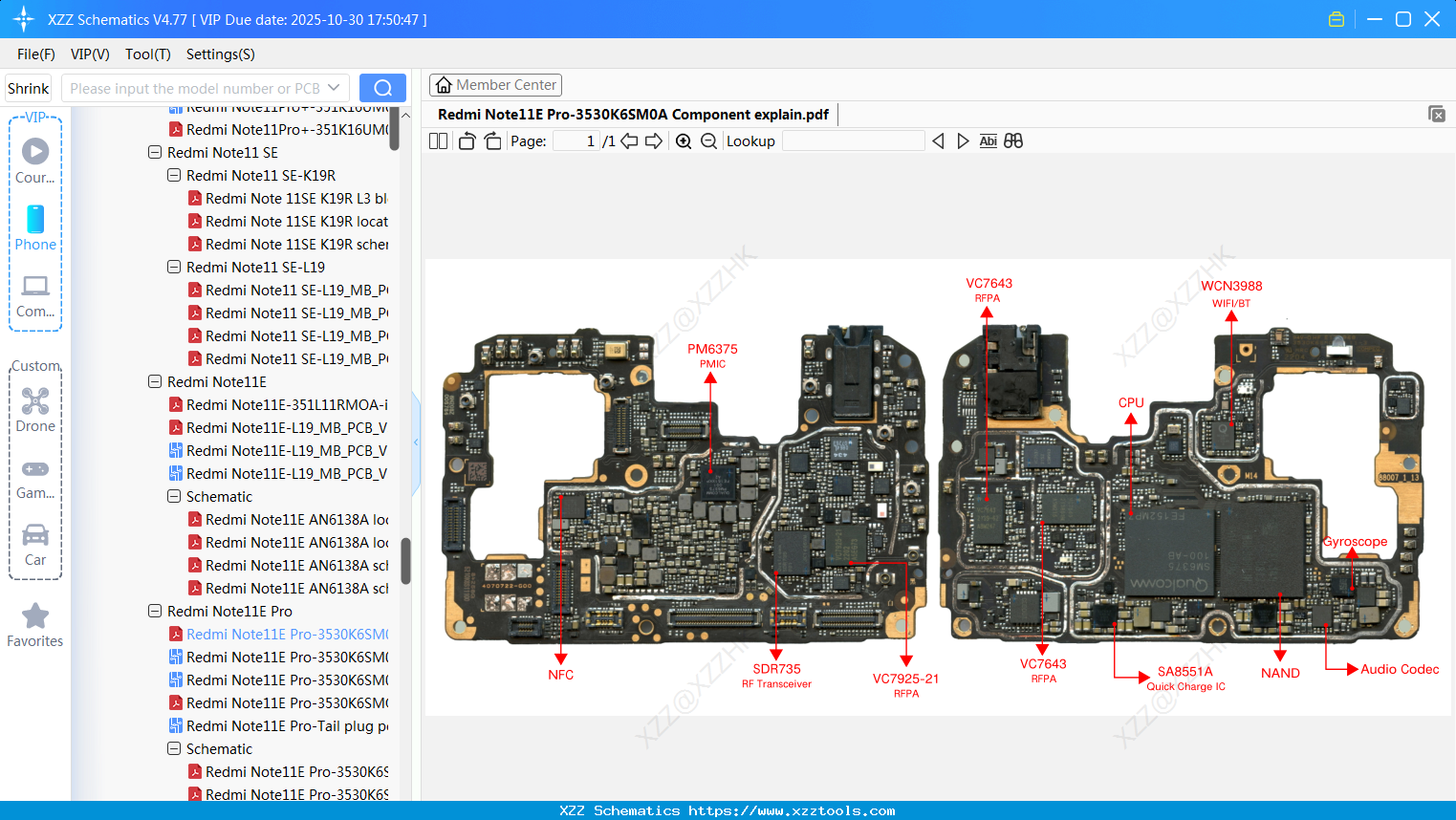Xiaomi Redmi Note11E Pro-3530K6SM0A Component Explain